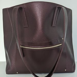 Satchel/ tote  deep plum all-purpose  shoulder bag.